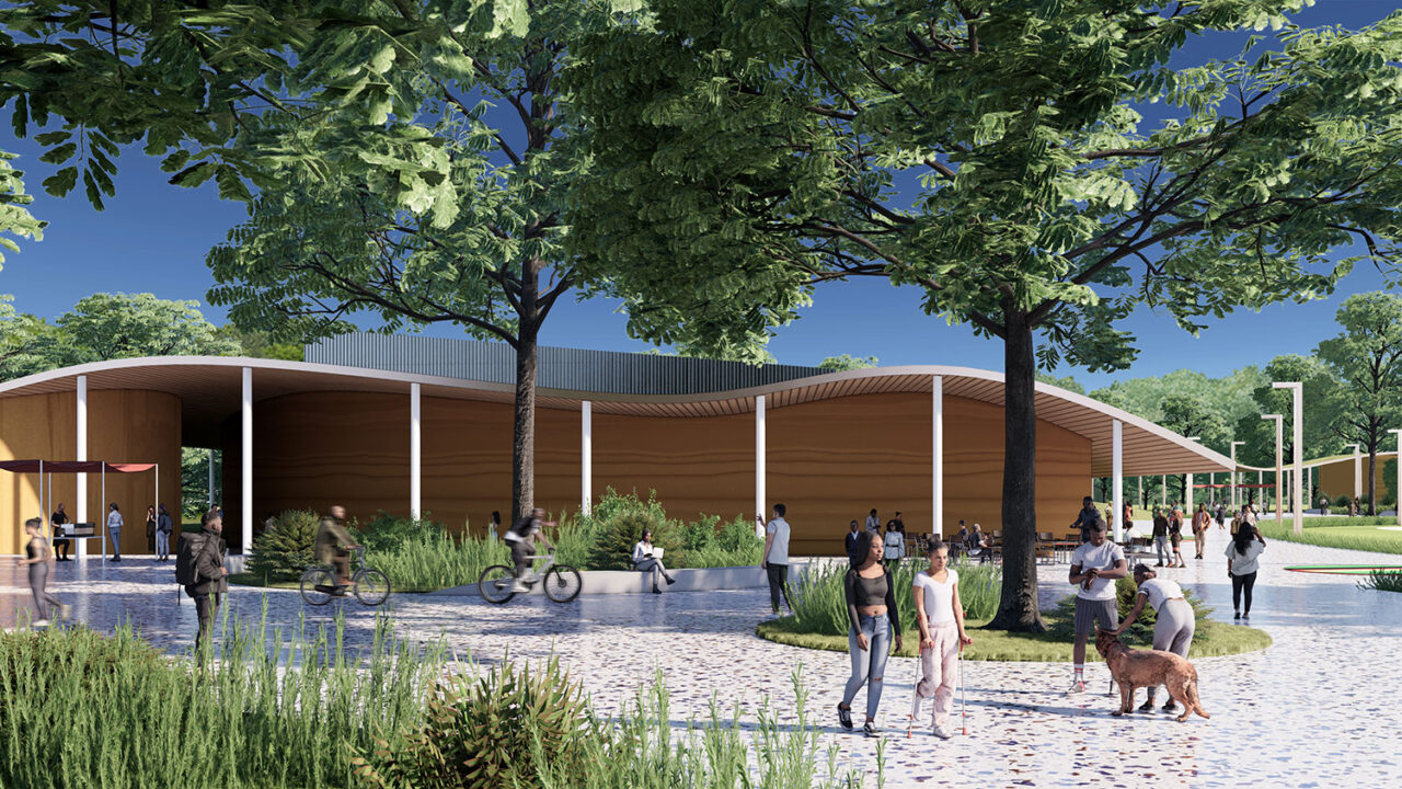 A team of designers form the African and Caribbean diaspora, led by WXY architecture + urban design, has won first place in the Africatown International Design Idea Competition. Image: WXY architecture + urban design.