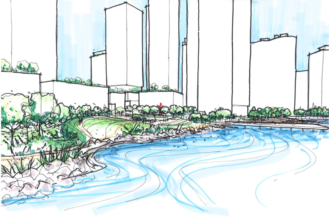 Waterfront public realm visioning, Anable Basin, Long Island City, Queens, Plaxall Inc., NBBJ