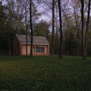 Exterior of a micro home at Wally Farms