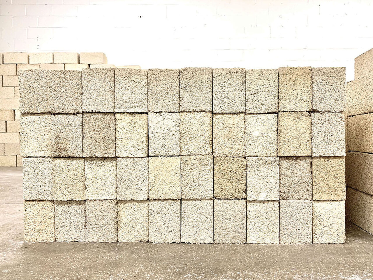 Handmade hemplime blocks