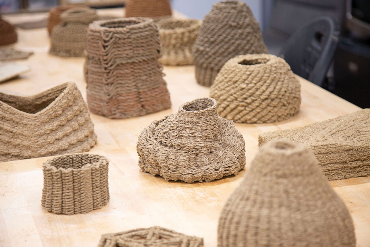 3D-printed fiber-based digital basketry