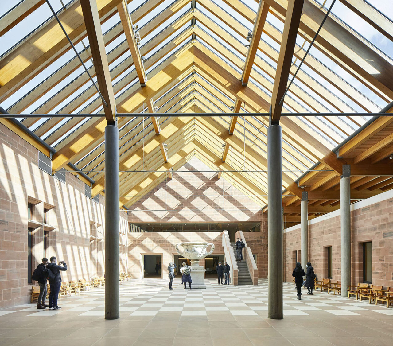 Interior of the Burrell Collection in Glasgow, Scotland