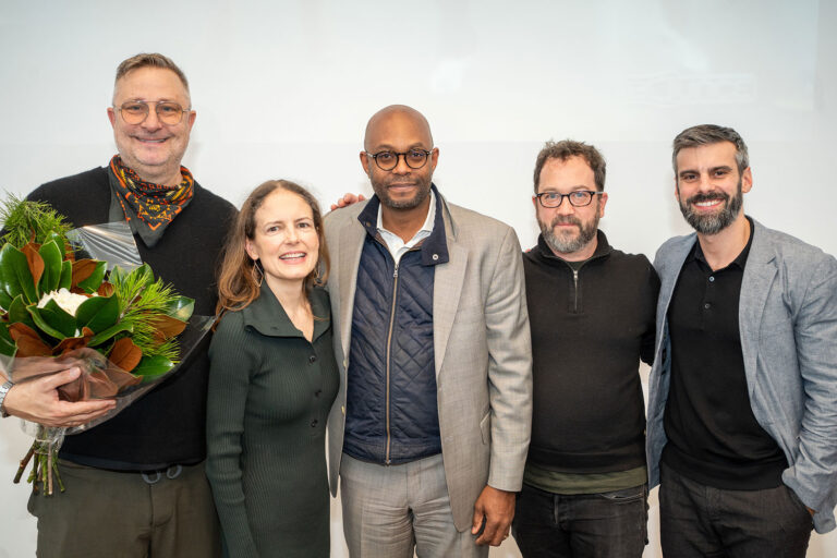 2023 President Matthew Bermer, 2022 President Andrea Lamberti, 2024 President Gregory Switzer, 2025 President-Elect Bejamin Gilmartin, and AIANY Executive Director Jesse Lazar.