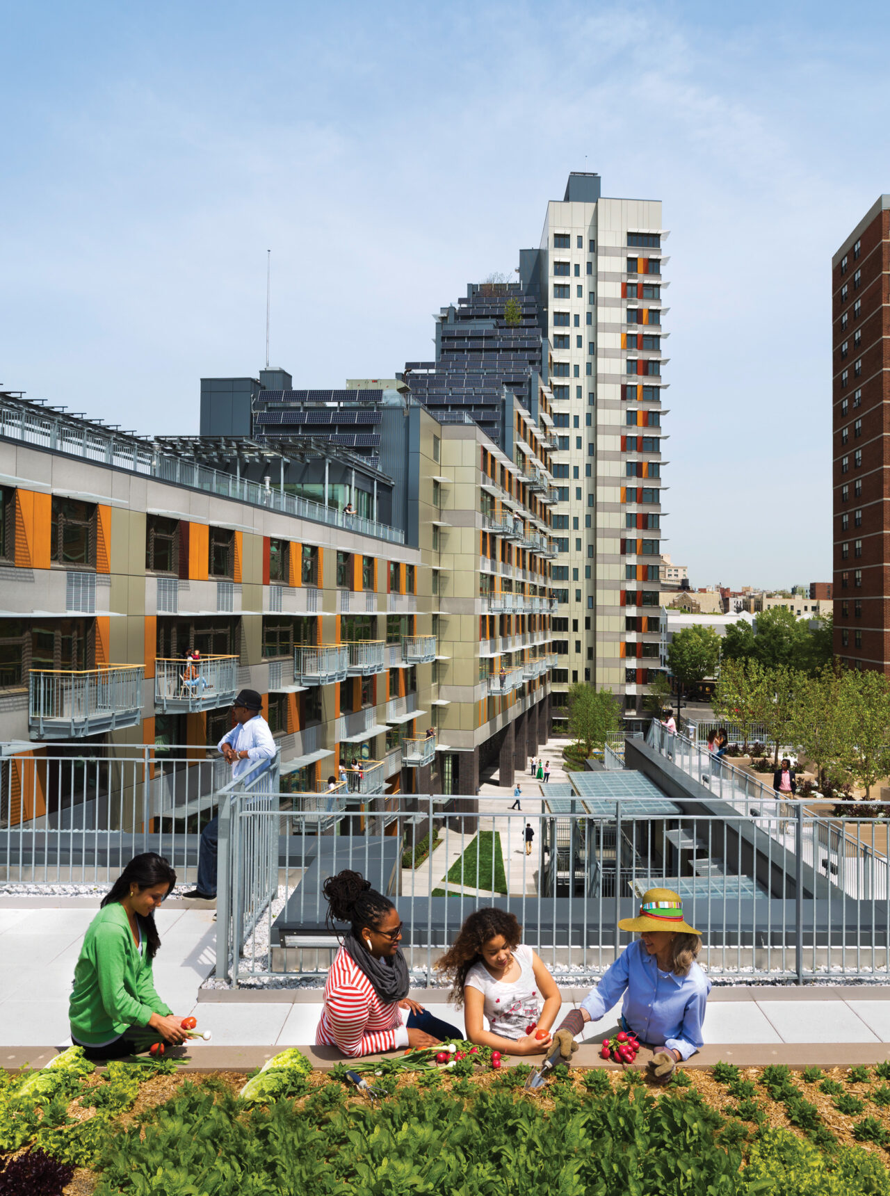 Via Verde, an affordable residential development in the South Bronx, designed by Dattner Architects and Grimshaw Architects