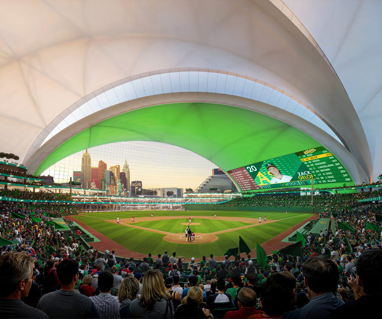 Oakland A's stadium by BIG and HNTB in Las Vegas, NV.