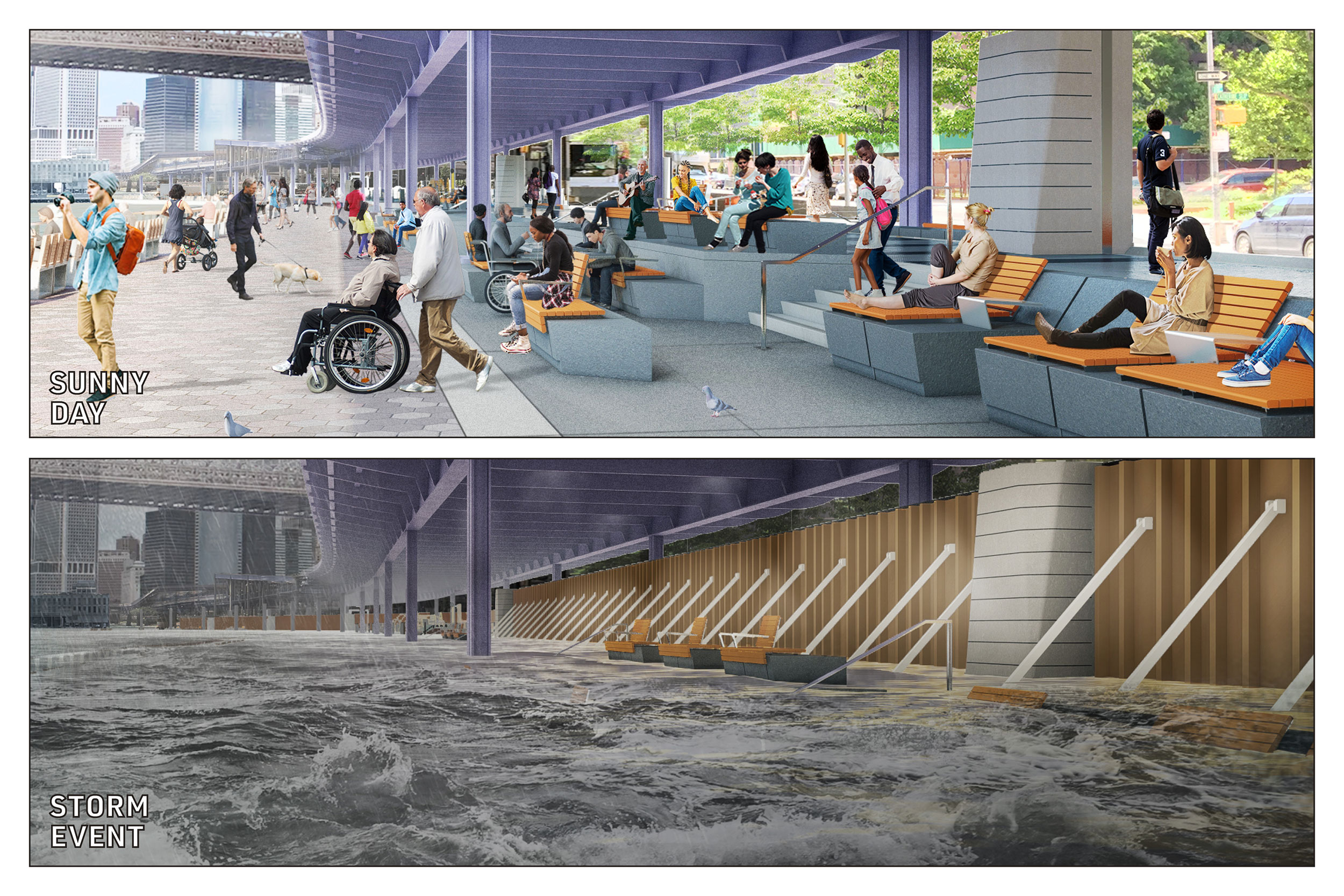 Brooklyn Bridge-Montgomery Coastal Resilience illustration