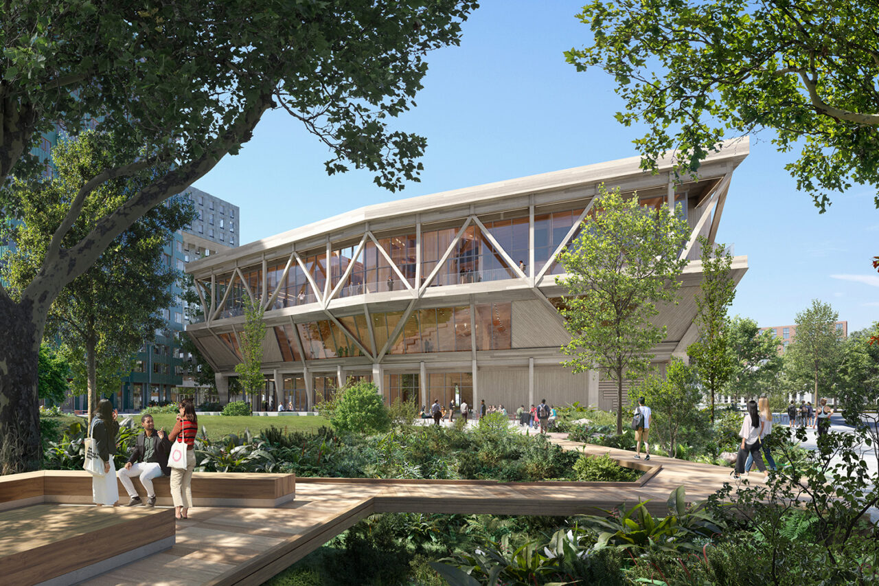 David Rubenstein Treehouse by Studio Gang in Allston, MA.