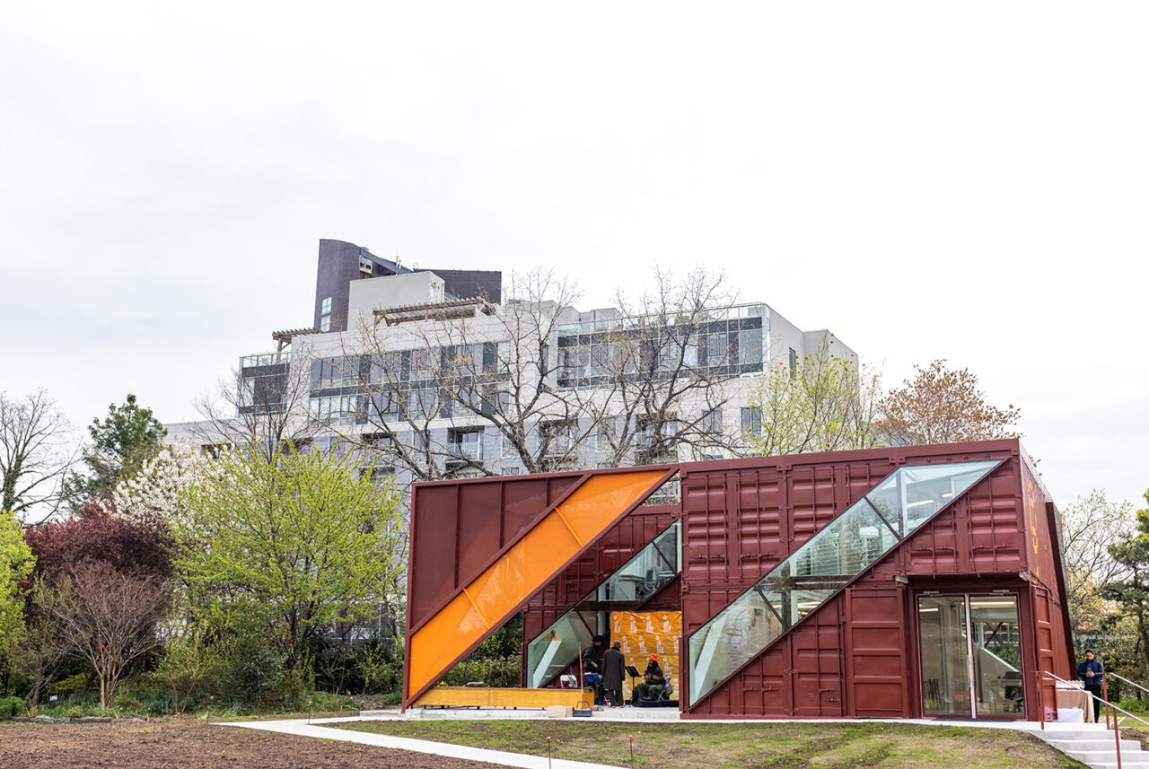 The Cubes at Socrates Sculpture Park by LOT-EK in Queens, NY. Photo: Kamila Harris.
