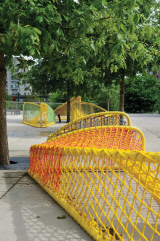 Soft Fits in Toronto by WIP Collaborative is a playful outdoor lounge, designed with teenagers in mind.