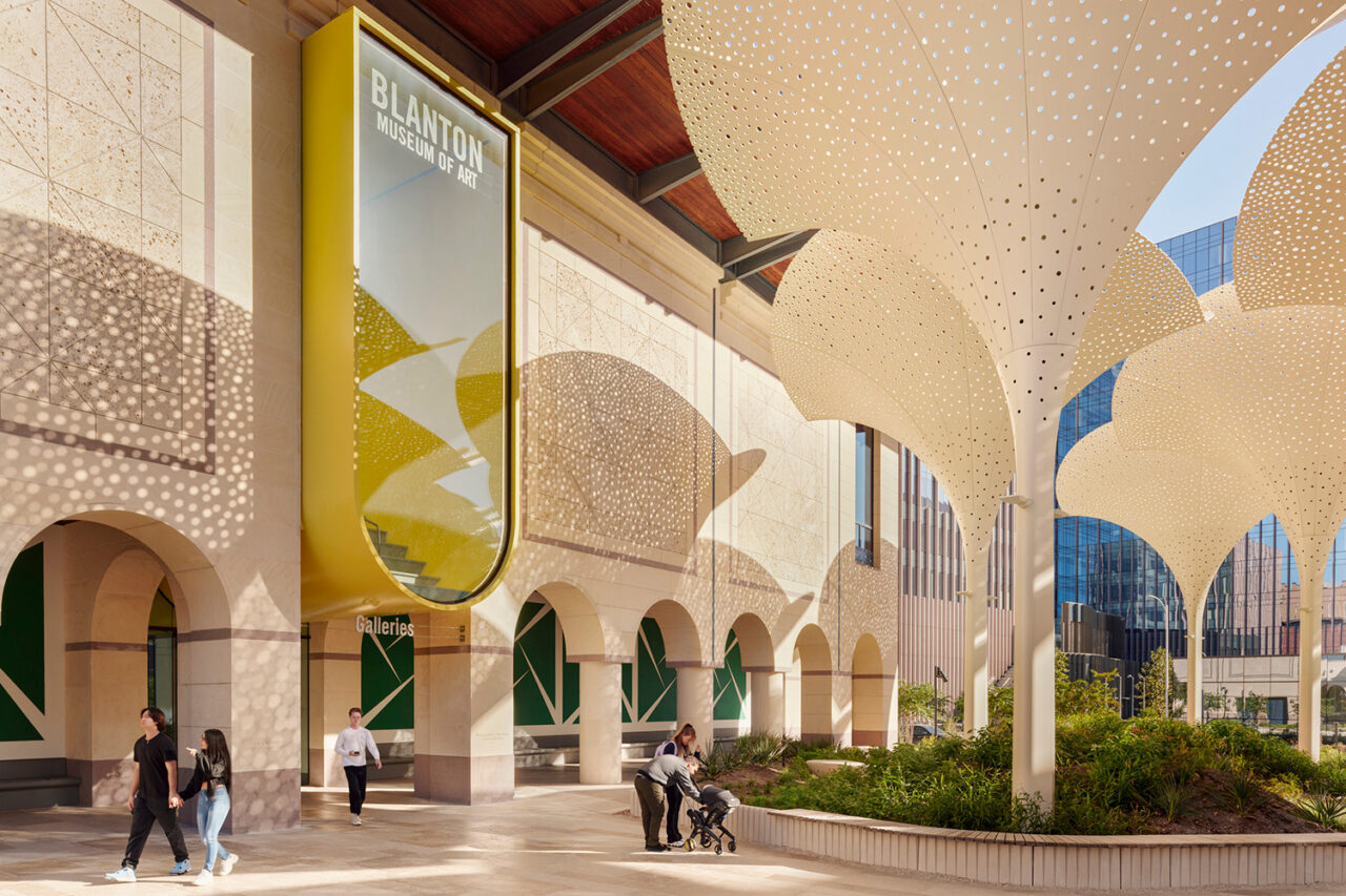 Blanton Museum of Art courtyard view