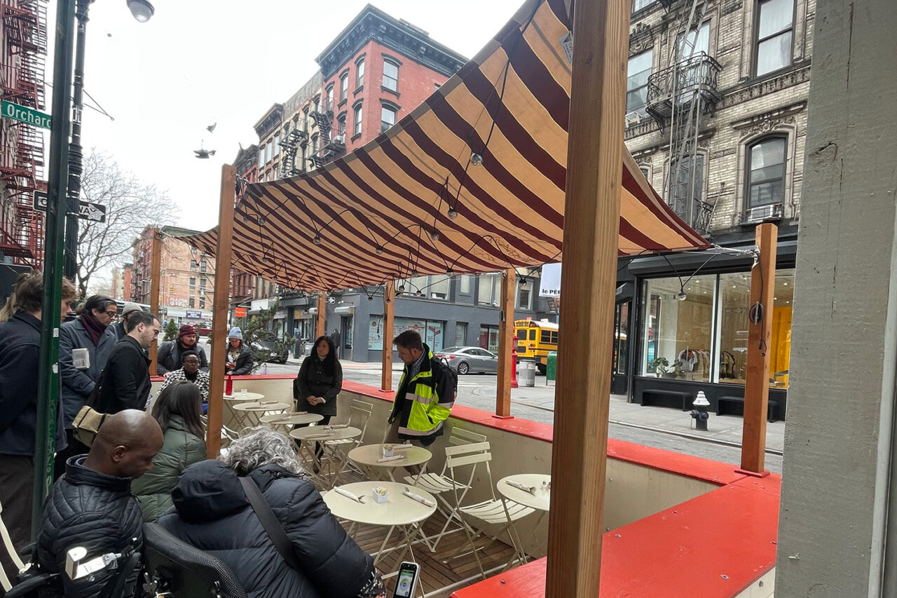 A photo of outdoor dining shed in NYC