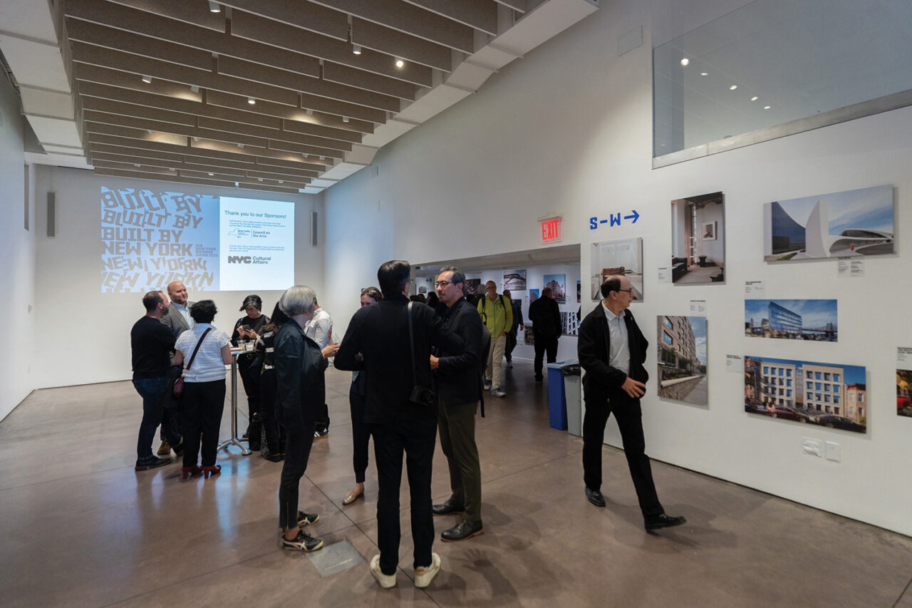 Center for Architecture Tafel gallery buzzing with visitors.