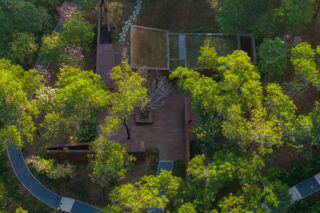 Qiaochengbei Park Visitor Center in Shenzhen, China, by Atelier XI and Shenzhen Wenke Landscape. Photo: Chao Zhang.
