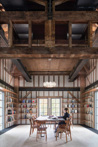 Inside vertical library shot