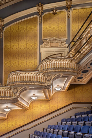 Mezzanine detailing of Palace Theatre.