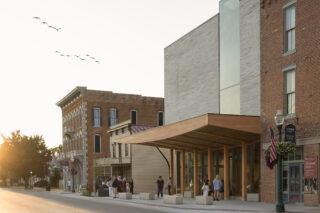 Exterior entrance of Vesterheim Commons