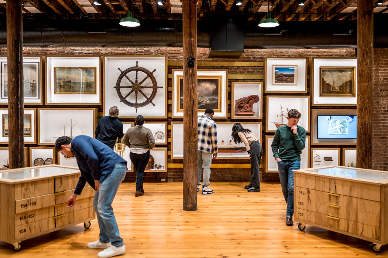 Interior shot of Maritime City exhibition.