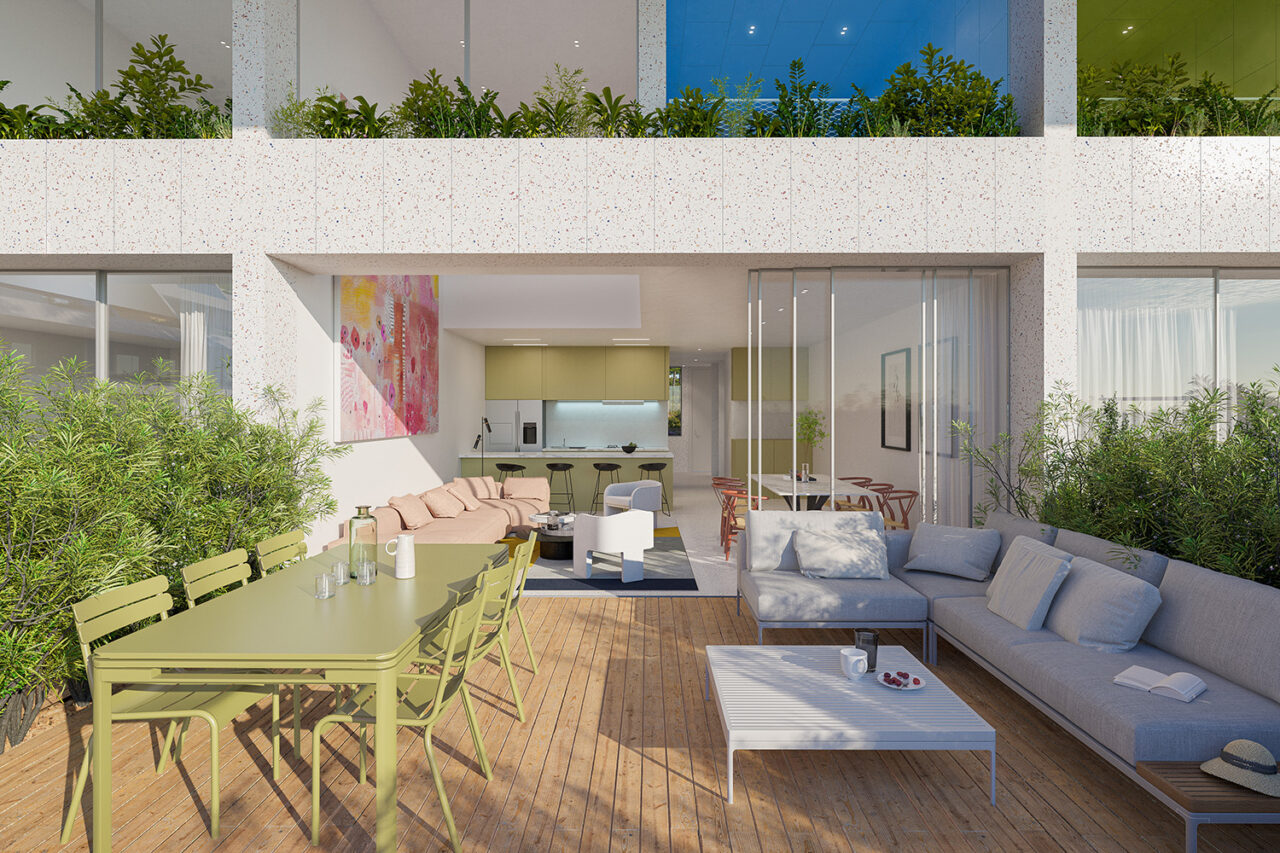 Marea Park development patio.