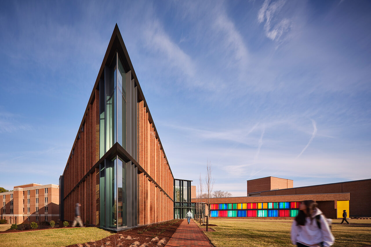 Exterior of museum from pathway.