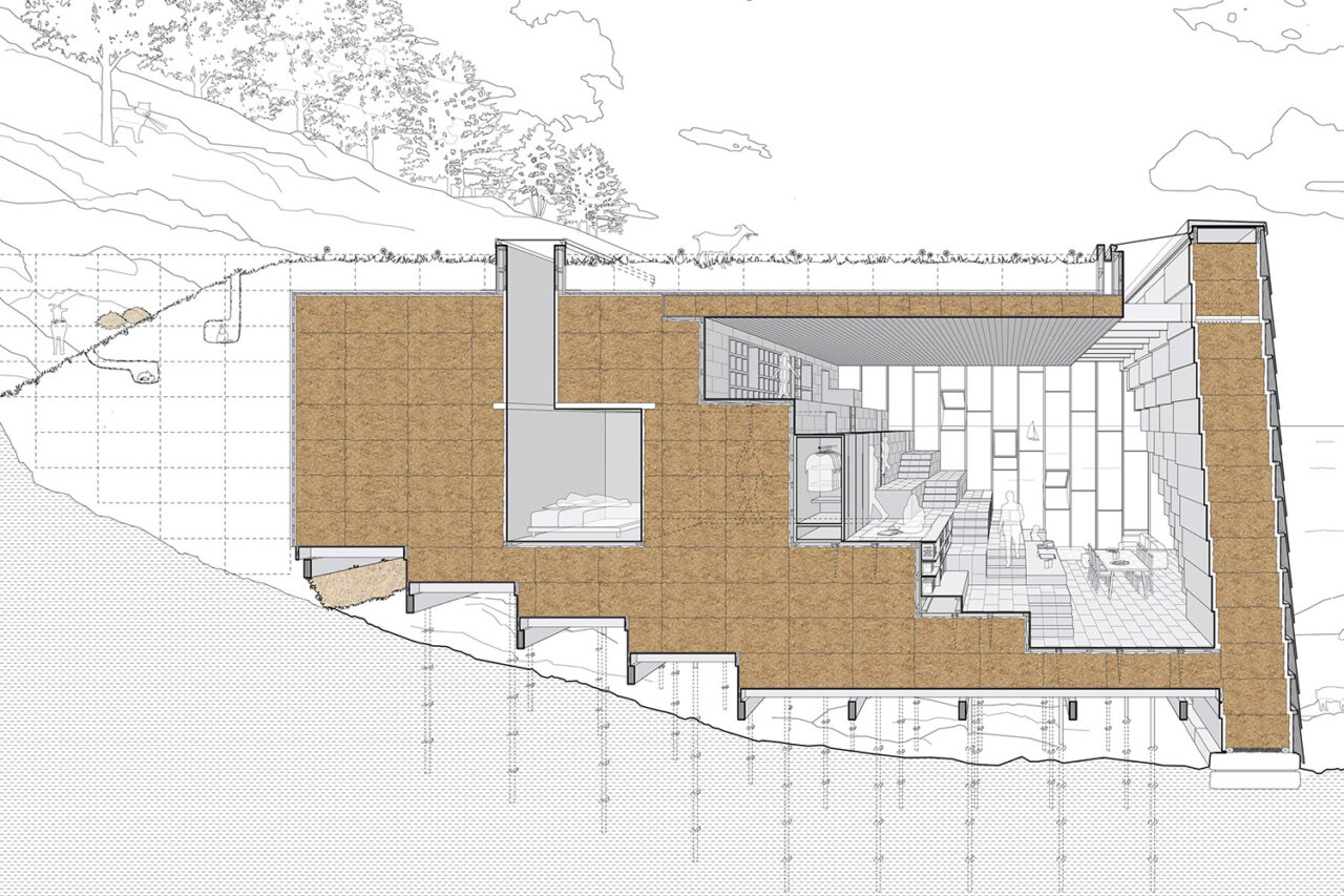 Biogenic House sections diagram.