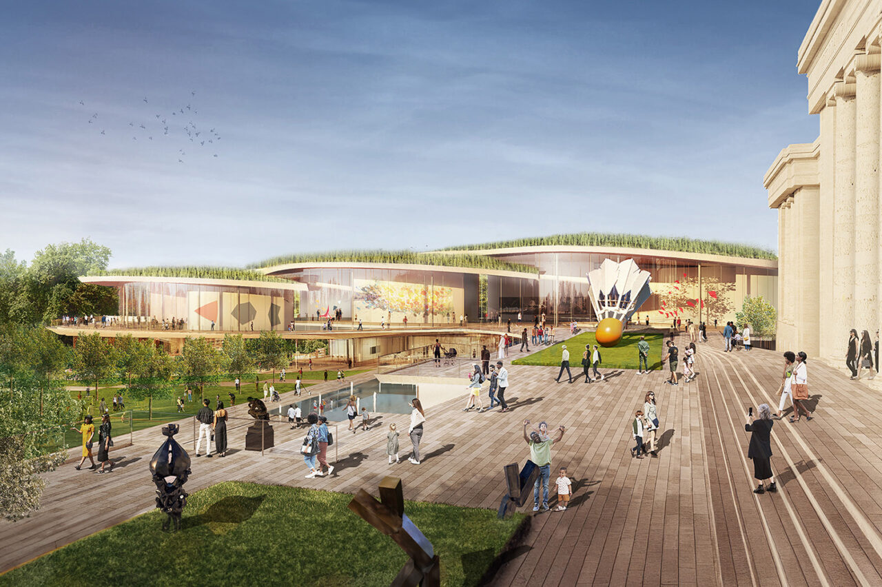 Nelson-Atkins Museum of Art expansion by WEISS/MANFREDI in Kansas City, MO. Credit: ©WEISS/MANFREDI Architecture/Landscape/Urbanism and Malcolm Reading Consultants.