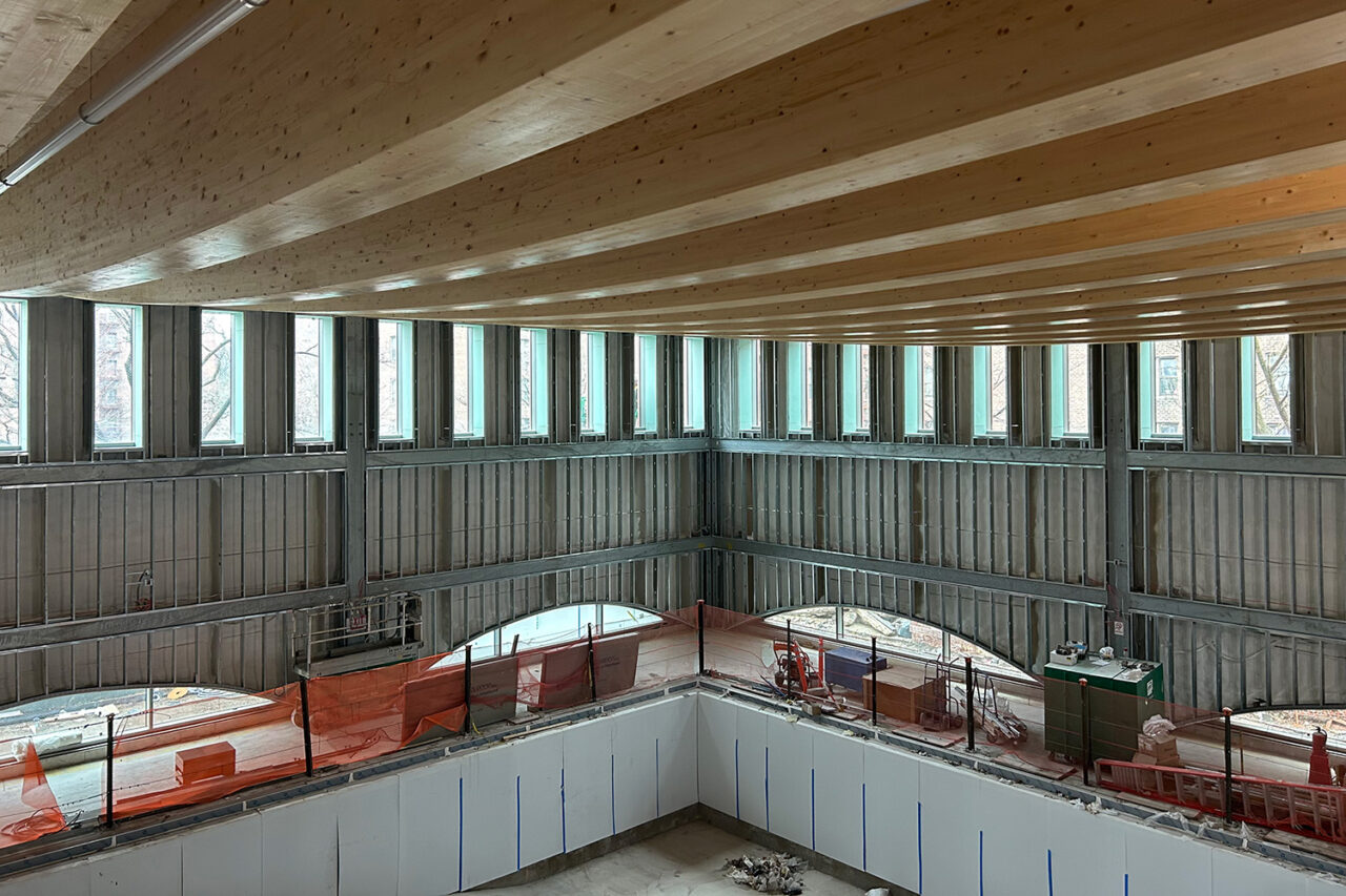 Shirley Chisholm Recreation Center, designed and built by Studio Gang and Consigli, one of DDC's first design-build projects. Photo: Courtesy of Yurek.