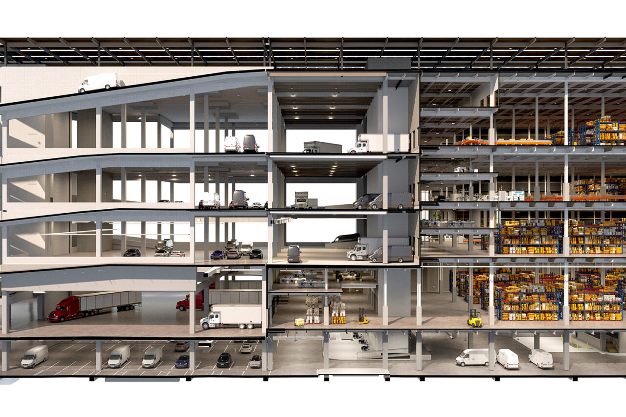 Review Avenue Complex by KSS Architects in Queens, New York. Image: Courtesy of Innovo Property Group.