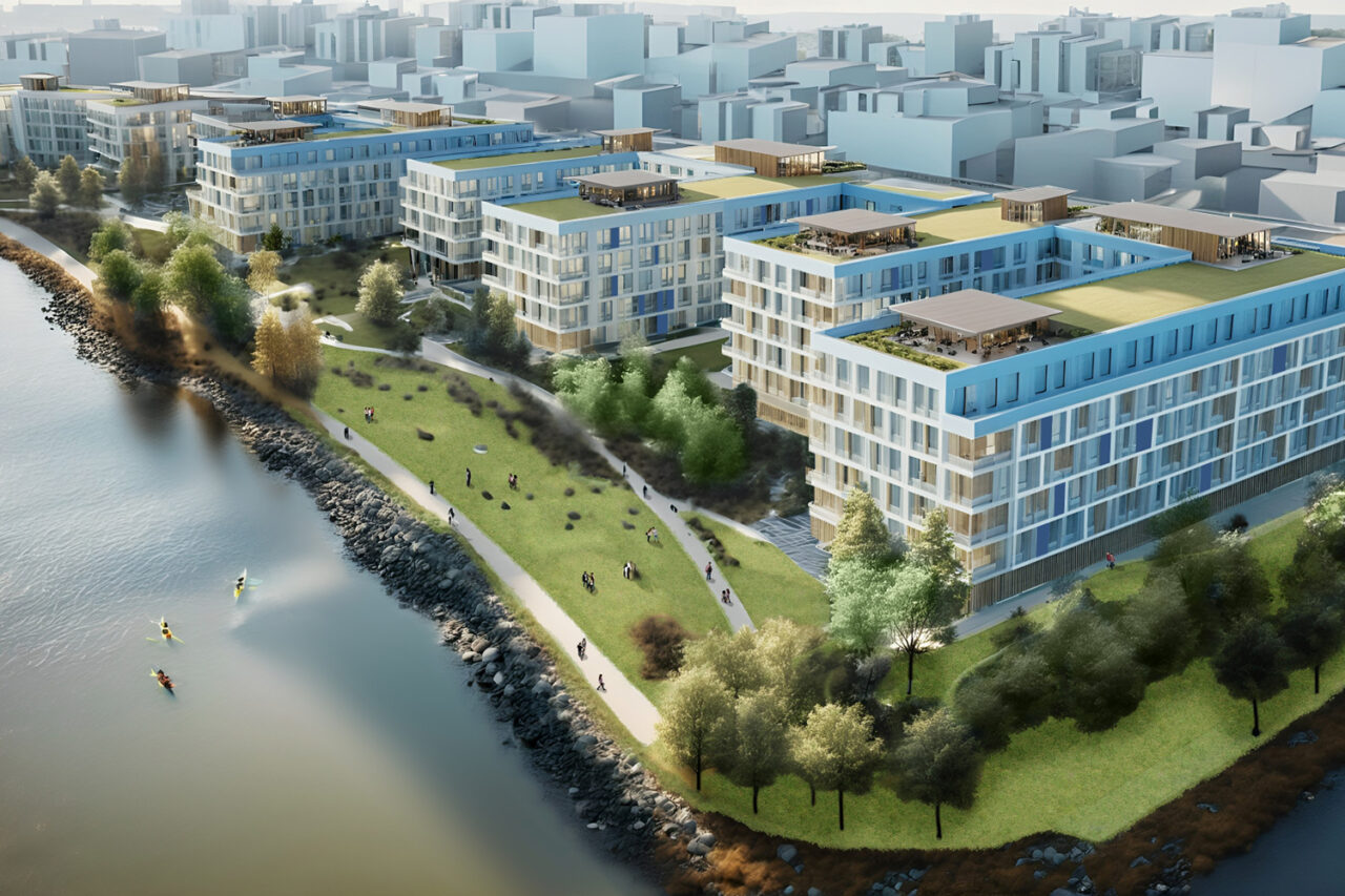 Staten Island aerial view of waterfront