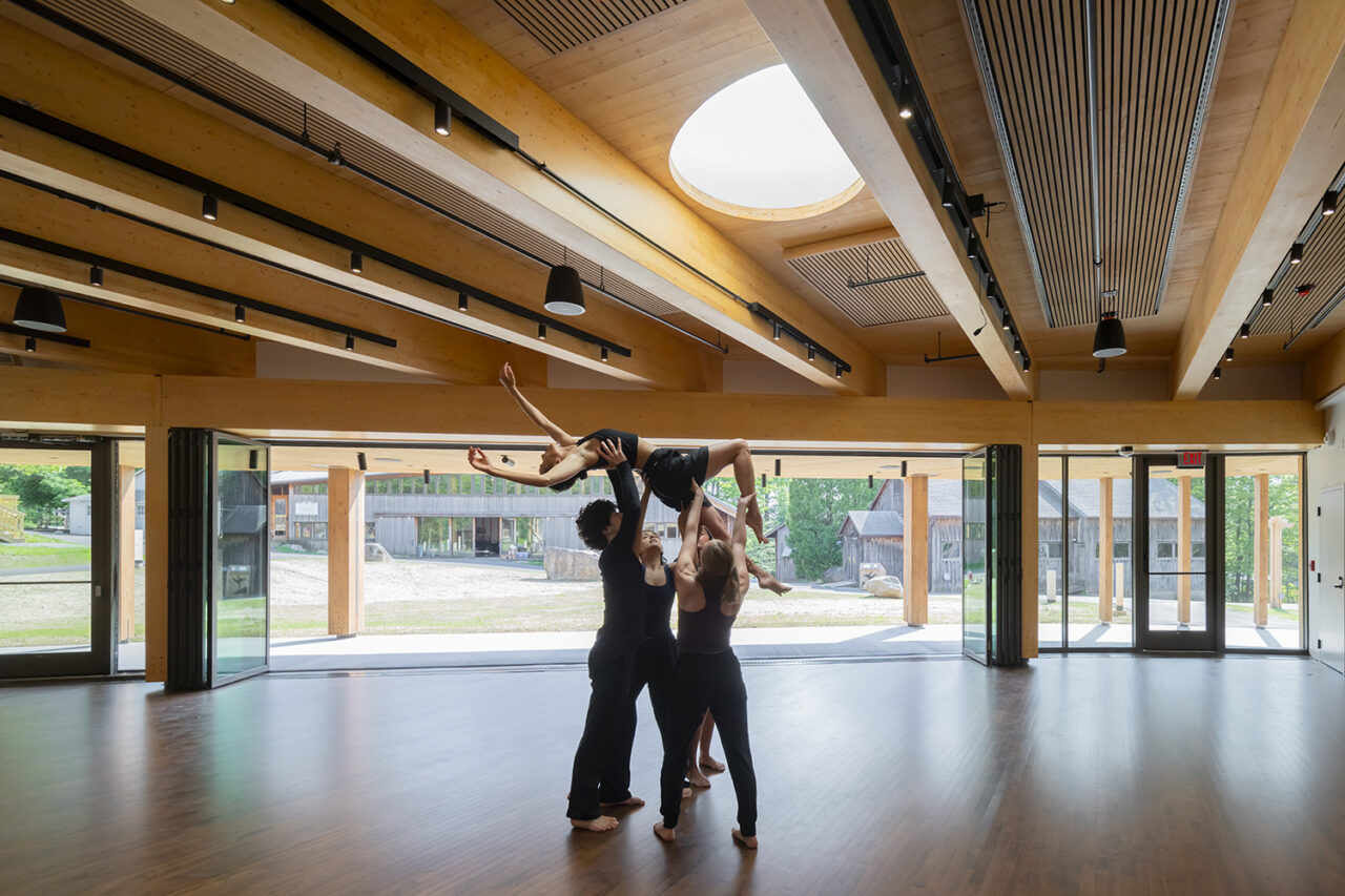 Doris Duke Theatre at Jacob's Pillow Dance Festival by Mecanoo, Marvel, and Charcoalblue in the Berkshire, MA. Photo: © Iwan Baan, courtesy Jacob’s Pillow.