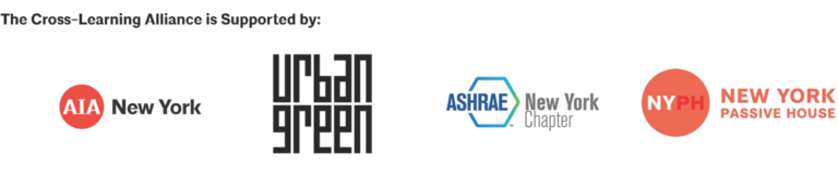 Logo lockup with AIA New York, Urban Green, AHRAE NY, and New York Passive House logos