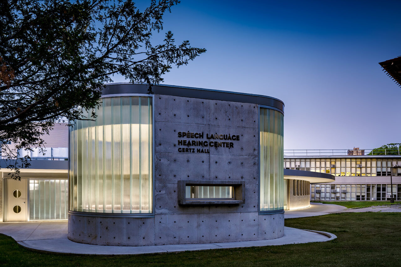 Speech Language Hearing Center by Michielli + Wyetzner Architects at CUNY Queens College in Queens, NY. Photo: Alexander Severin for Michielli + Wyetzner.