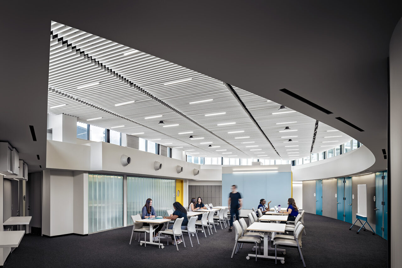 Speech Language Hearing Center by Michielli + Wyetzner Architects at CUNY Queens College in Queens, NY. Photo: Alexander Severin for Michielli + Wyetzner.
