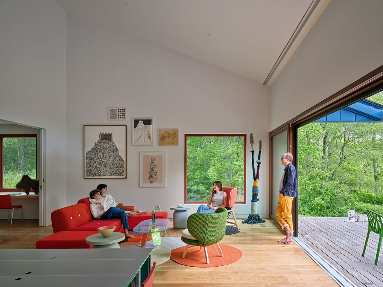 Interior of a living area in the cabin