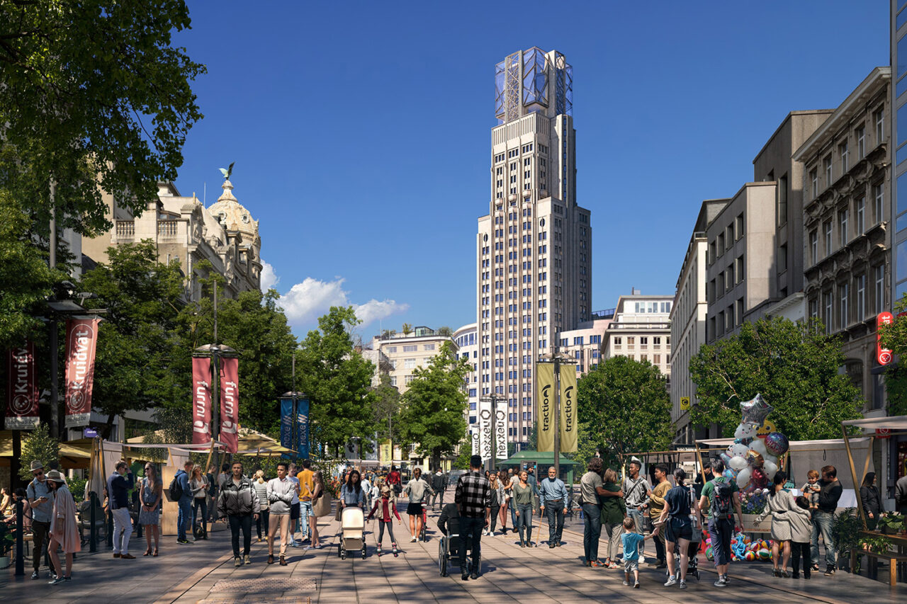 Boerentoren by Studio Libeskind and ELD in Antwerp, Belgium. Image: Courtesy Studio Libeskind.
