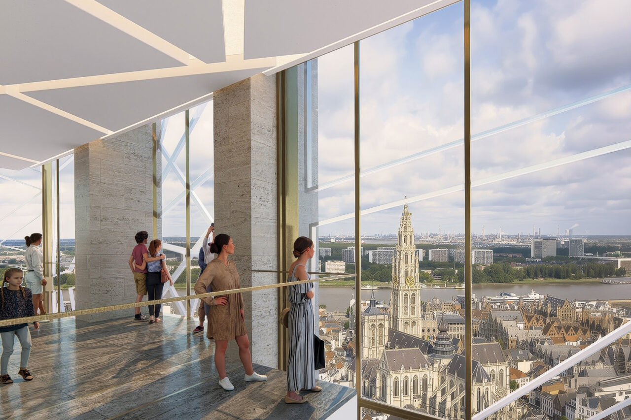 Boerentoren by Studio Libeskind and ELD in Antwerp, Belgium. Image: Courtesy Studio Libeskind.