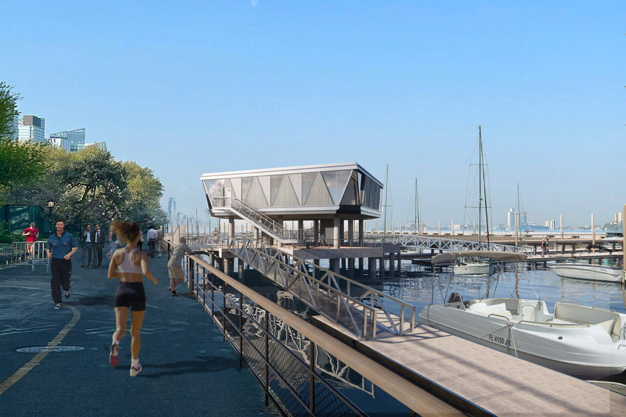 79th Street Boat Basin Dockhouse by Architecture Research Office in New York, NY. Image: Architecture Research Office.