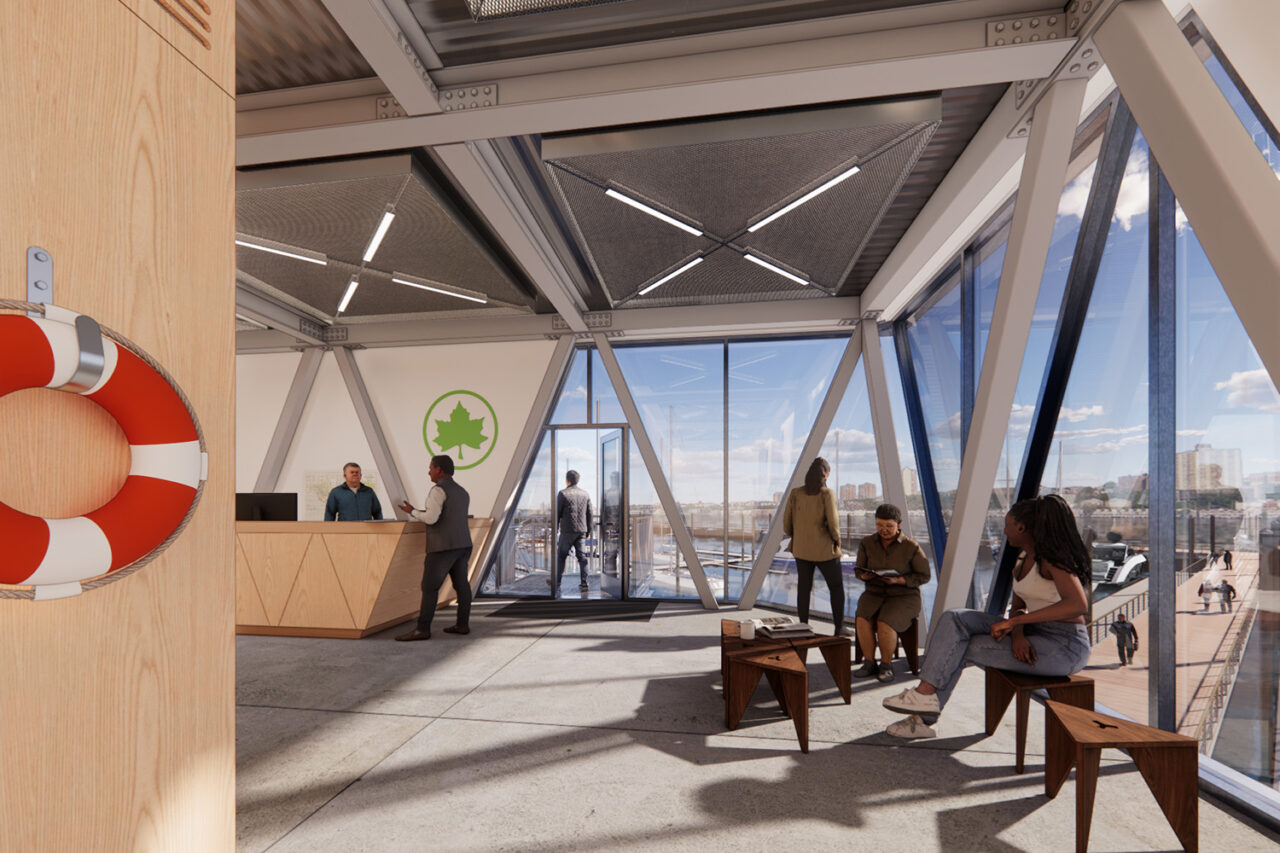 79th Street Boat Basin Dockhouse by Architecture Research Office in New York, NY. Image: Architecture Research Office.