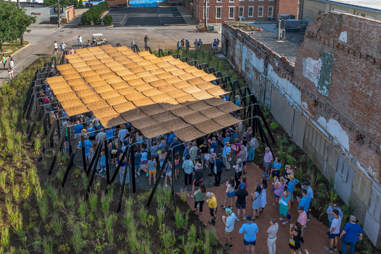Ellipsis by AD—WO at Landmark Columbus Foundation's Exhibit Columbus in Columbus, IN. Photo: Hadley Fruits for Landmark Columbus Foundation.