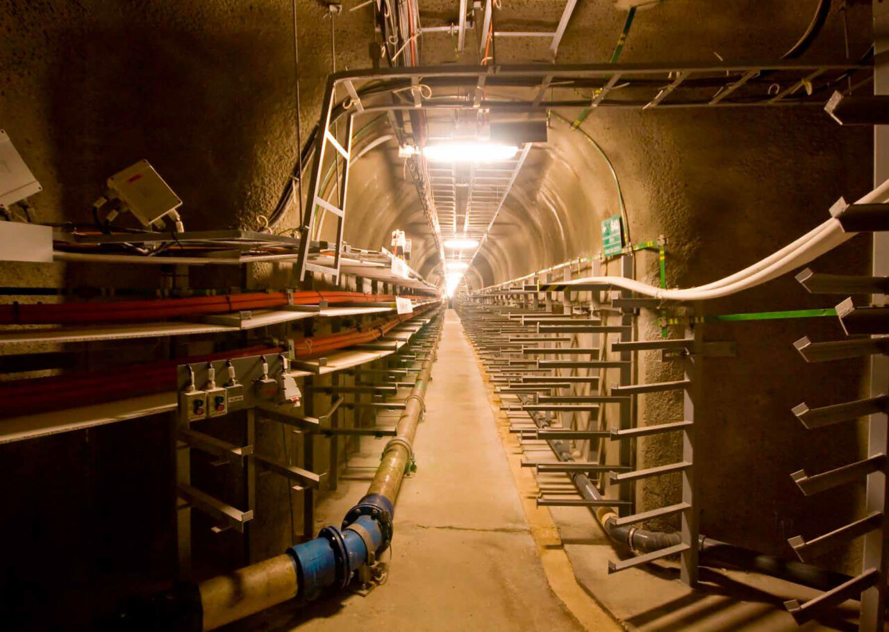 A utilidor tunnel in Malaysia includes power and telecom-munication cables, potable water sup-ply pipes, gas pipes, and telemetry cables.