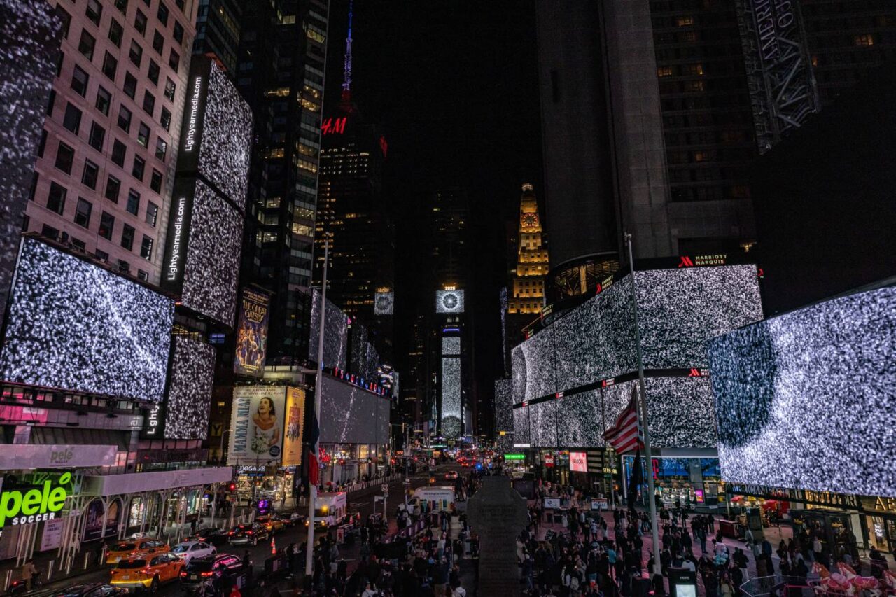Midnight Moment in New York, NY. Photo: Michael Hull, courtesy of Times Square Arts.