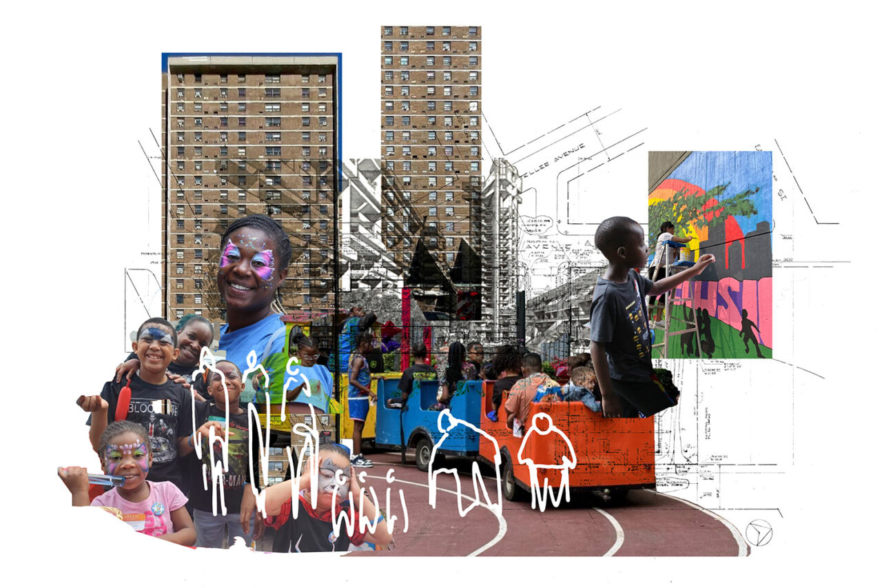 Morrisania Air Rights Sensory Playground Site. Image: Dirtworks.