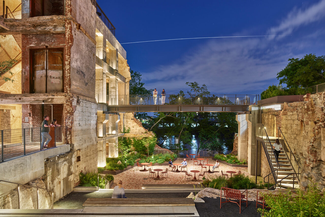 Neuhoff District conversion by S9 Architecture with Smith Gee Studio, HKS, Future Green Studio, and S9 in collaboration with Husband Wife, in Nashville, TN.