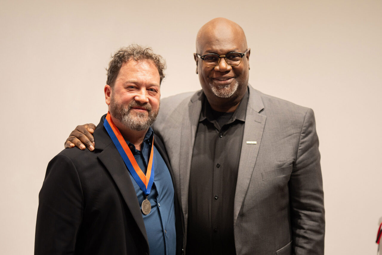 Benjamin Gilmartin, AIA, 2025 AIA New York President and Mark Gardner, AIA, NOMA, 2026 AIA New York President. Photo: Samuel Lahoz.