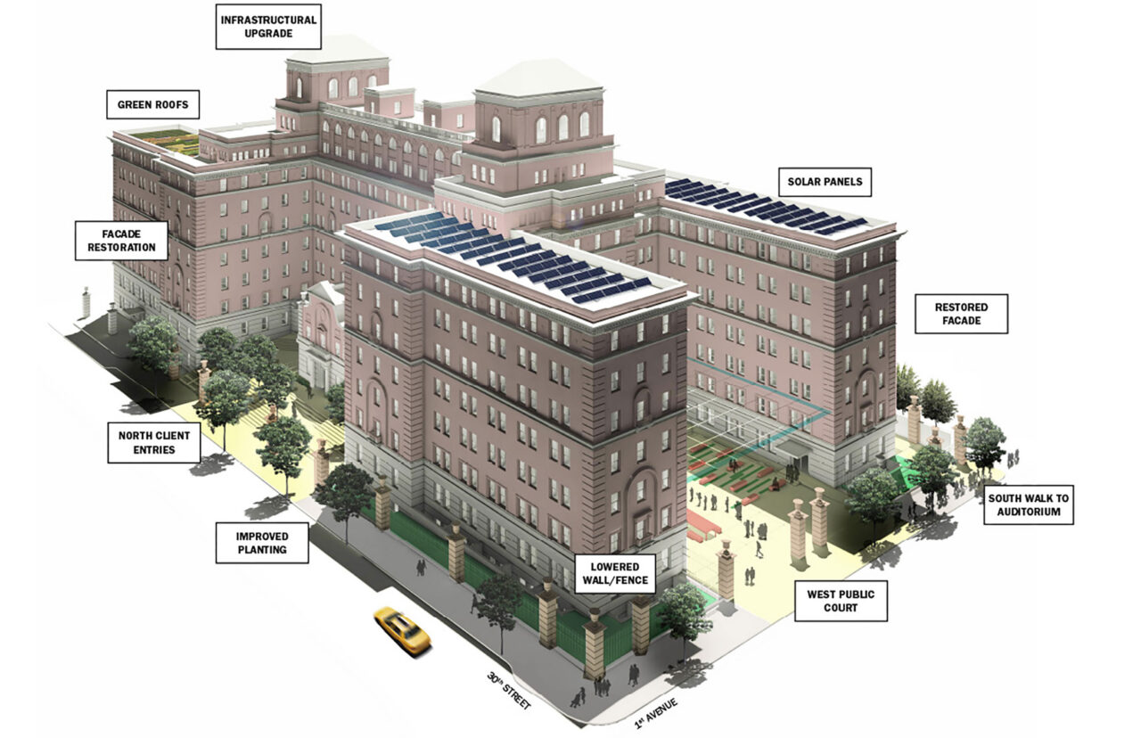 Marvel Designs reimagined the 800-bed Bellevue Men’s Shelter on East 30th Street in Manhattan, transforming it into a more humane and integrated space for unhoused people.