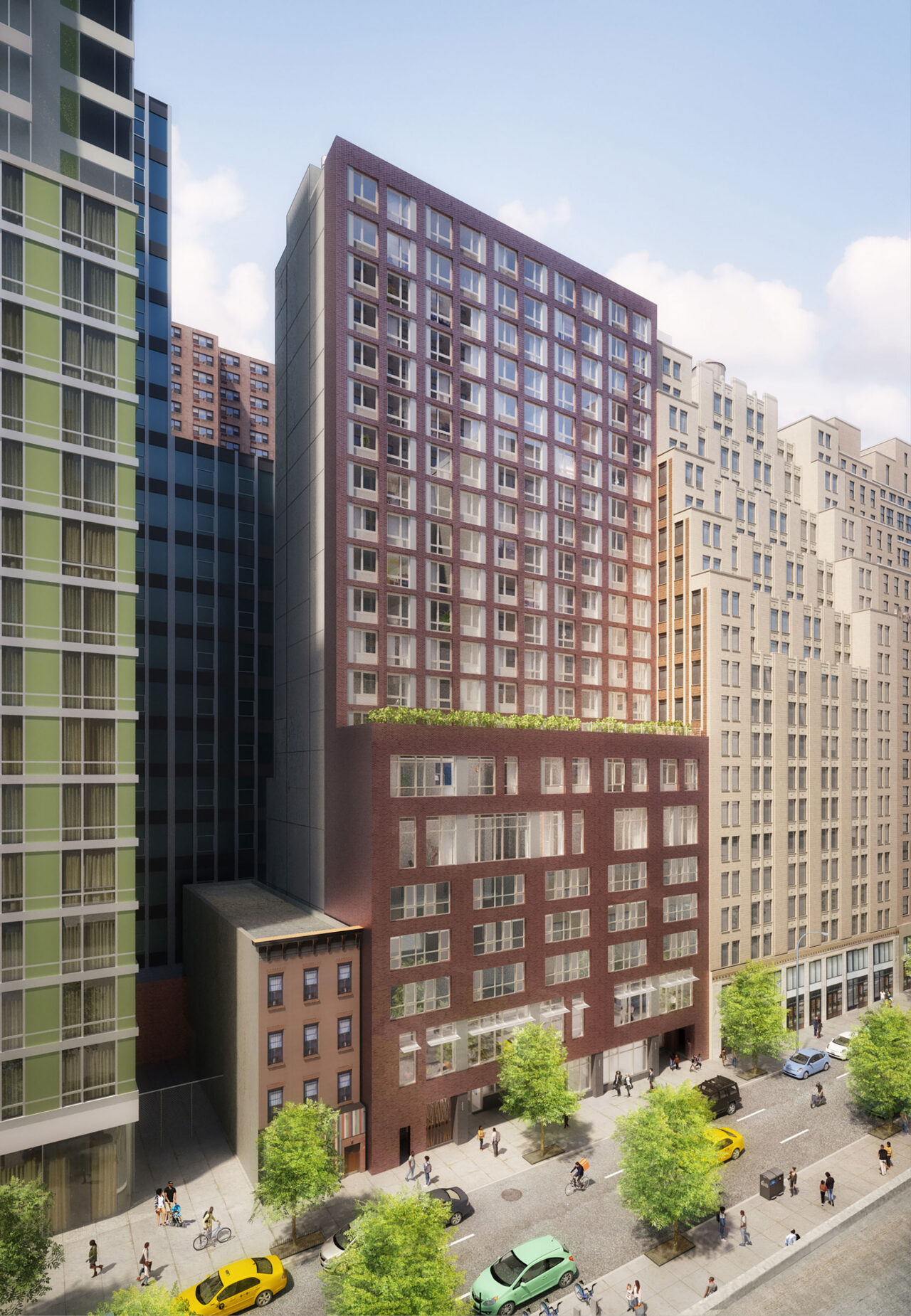 The New Providence Shelter & Supportive Housing in Manhattan is slated for completion in summer 2026. Image: courtesy of Dattner Architects.