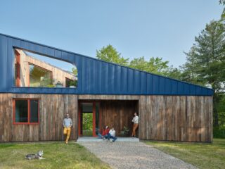 Exterior view of Riverhouse in Hopkinton, RI. Photo: Bruce Damonte.