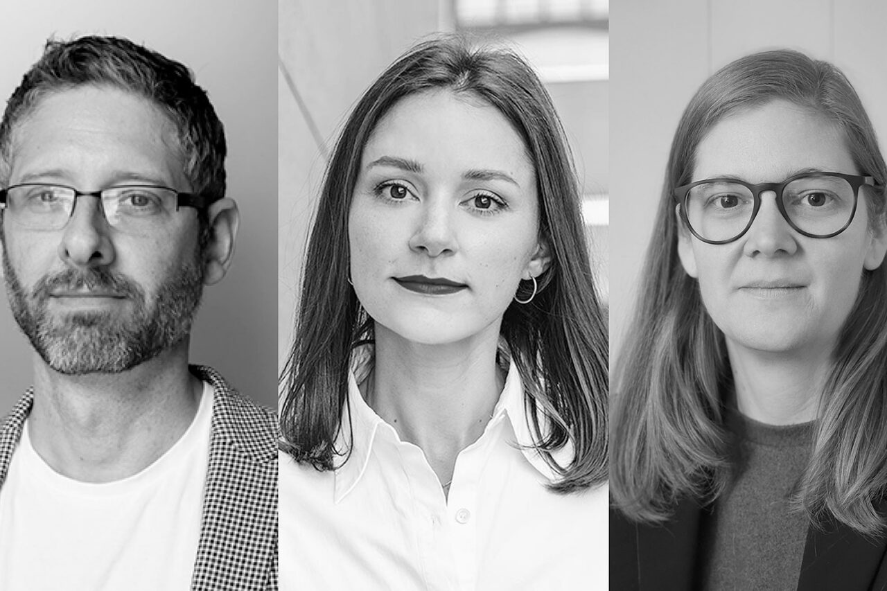 2026 Brunner recipient Lindsey May, AIA, Brittany Williams, AIA, and Michael Ezban. Photo: Courtesy of May, Williams, and Ezban.