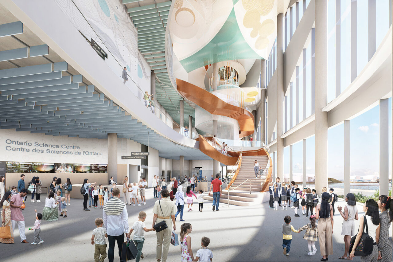Ontario Science Centre by Hariri Pontarini Architects and Snøhetta in Toronto, Ontario, CA. Image: Hariri Pontarini Architects and Snøhetta.