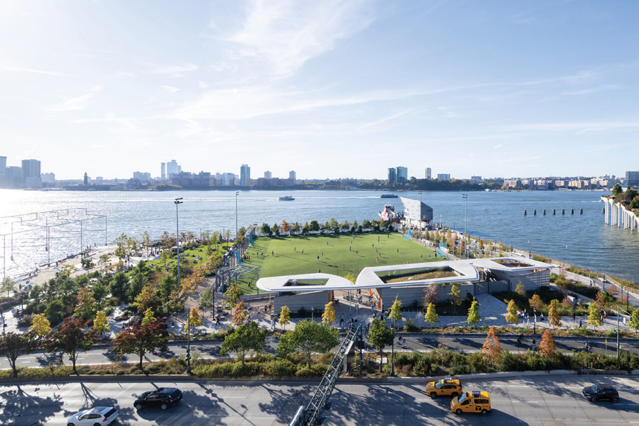 Gansevoort Peninsula Pavilion by nARCHITECTS in New York, NY. Photo: Iwan Baan.