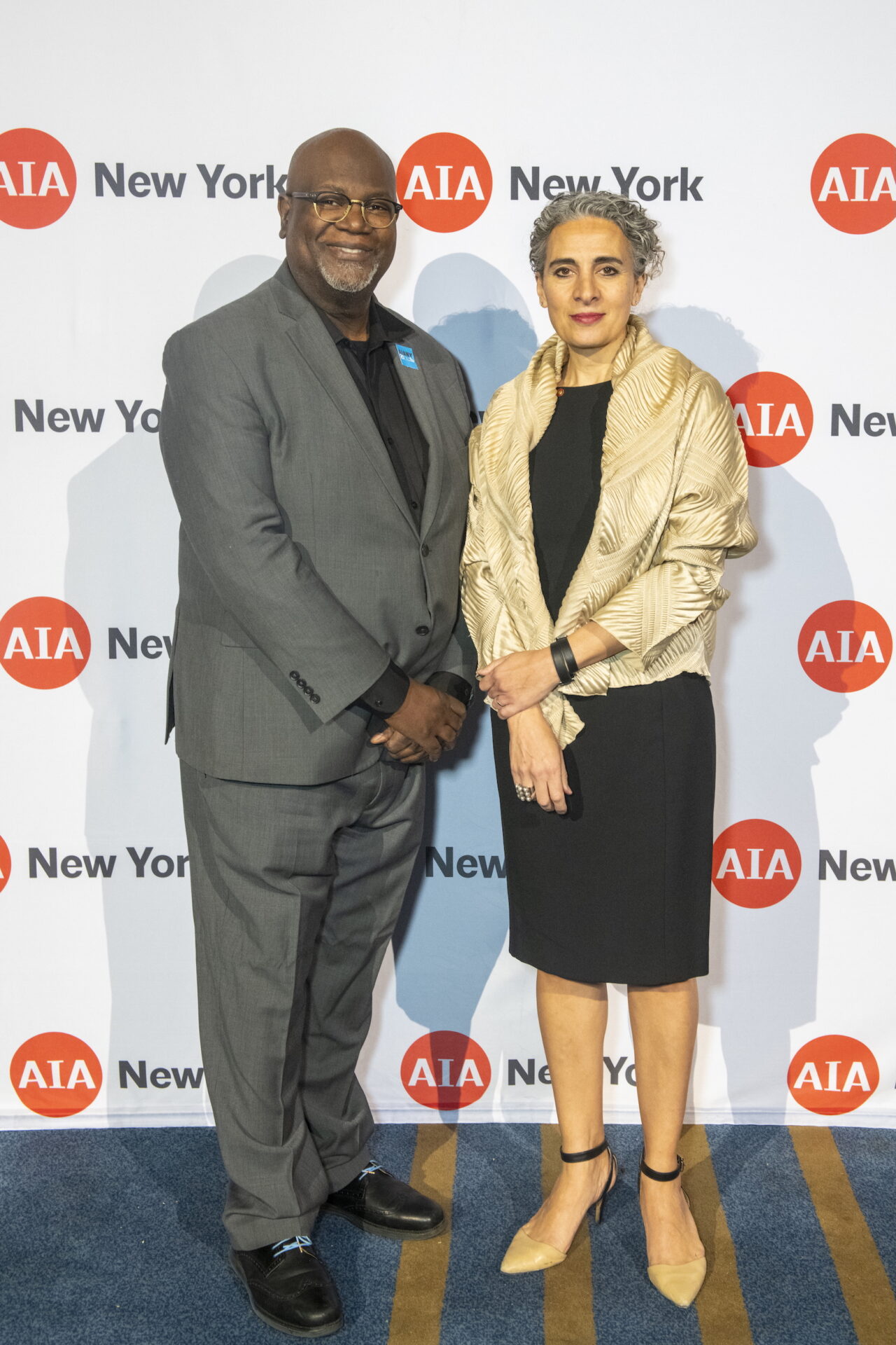 AIANY 2026 President Mark Gardner, AIA, NOMA, with AIANY President-Elect Hana Kassem, FAIA